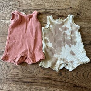 Spearmint Love romper bundle 0-3 months waffle